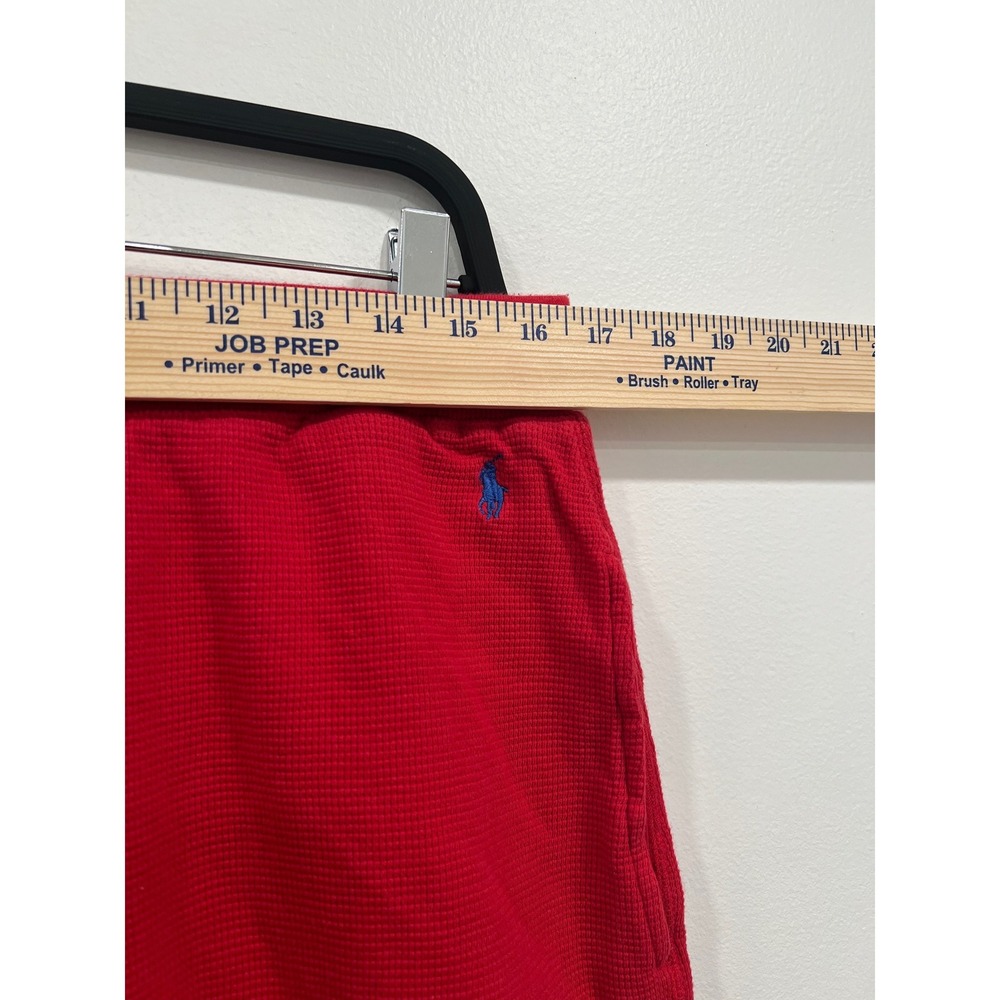 Polo Ralph Lauren Shorts Mens L Red Excellent Waffle Knit Drawstring Loungewear - Picture 4 of 10